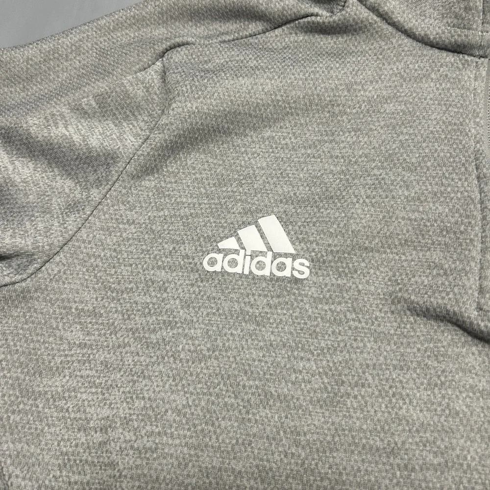 Adidas Quarter Zip Pullover Men's XL Gray Golf